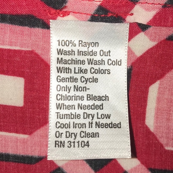 Cynthia Rowley button down top, geometric print - Picture 8 of 8